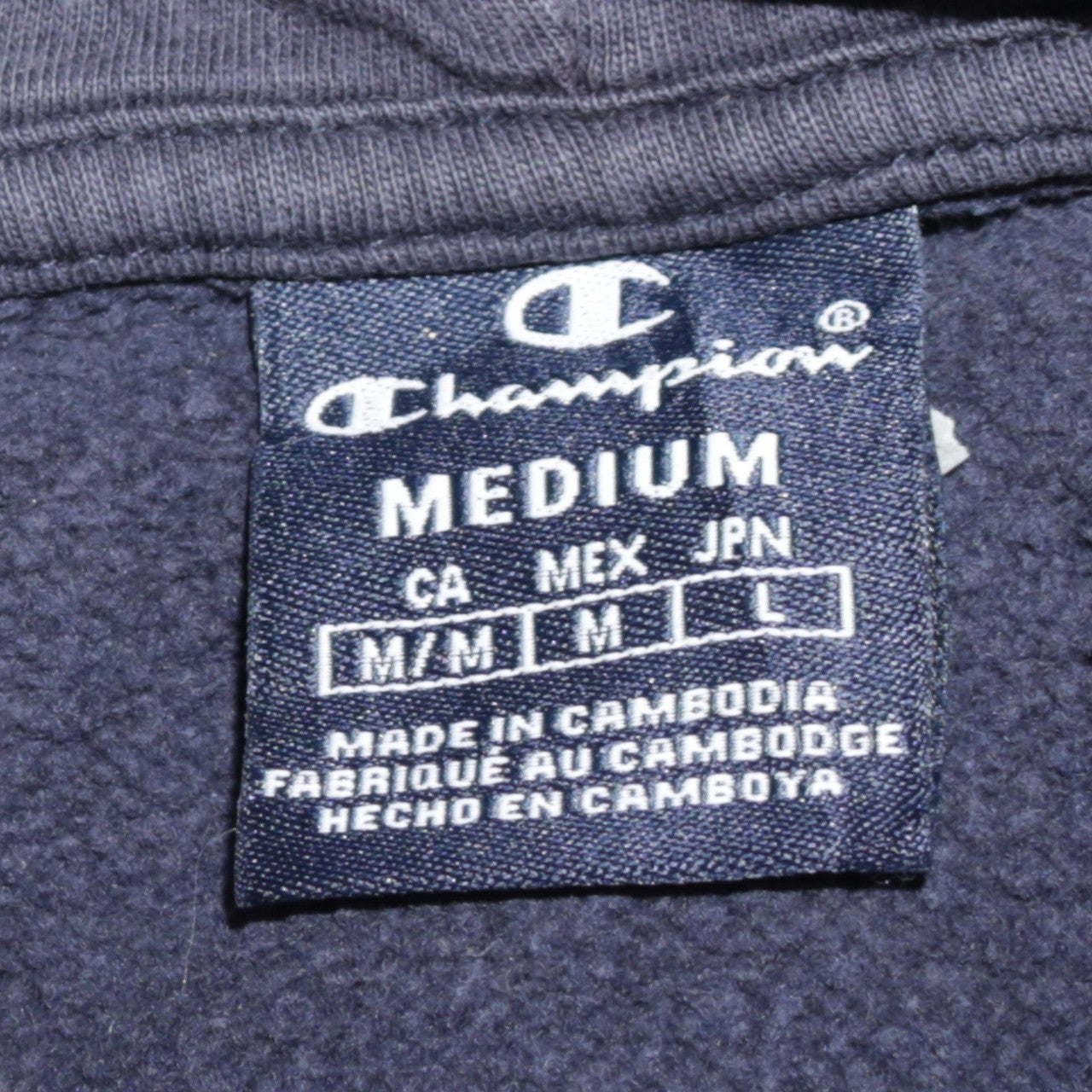 Mens UK Size M Champion Blue Full Zip Hoodie