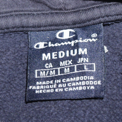 Mens UK Size M Champion Blue Full Zip Hoodie