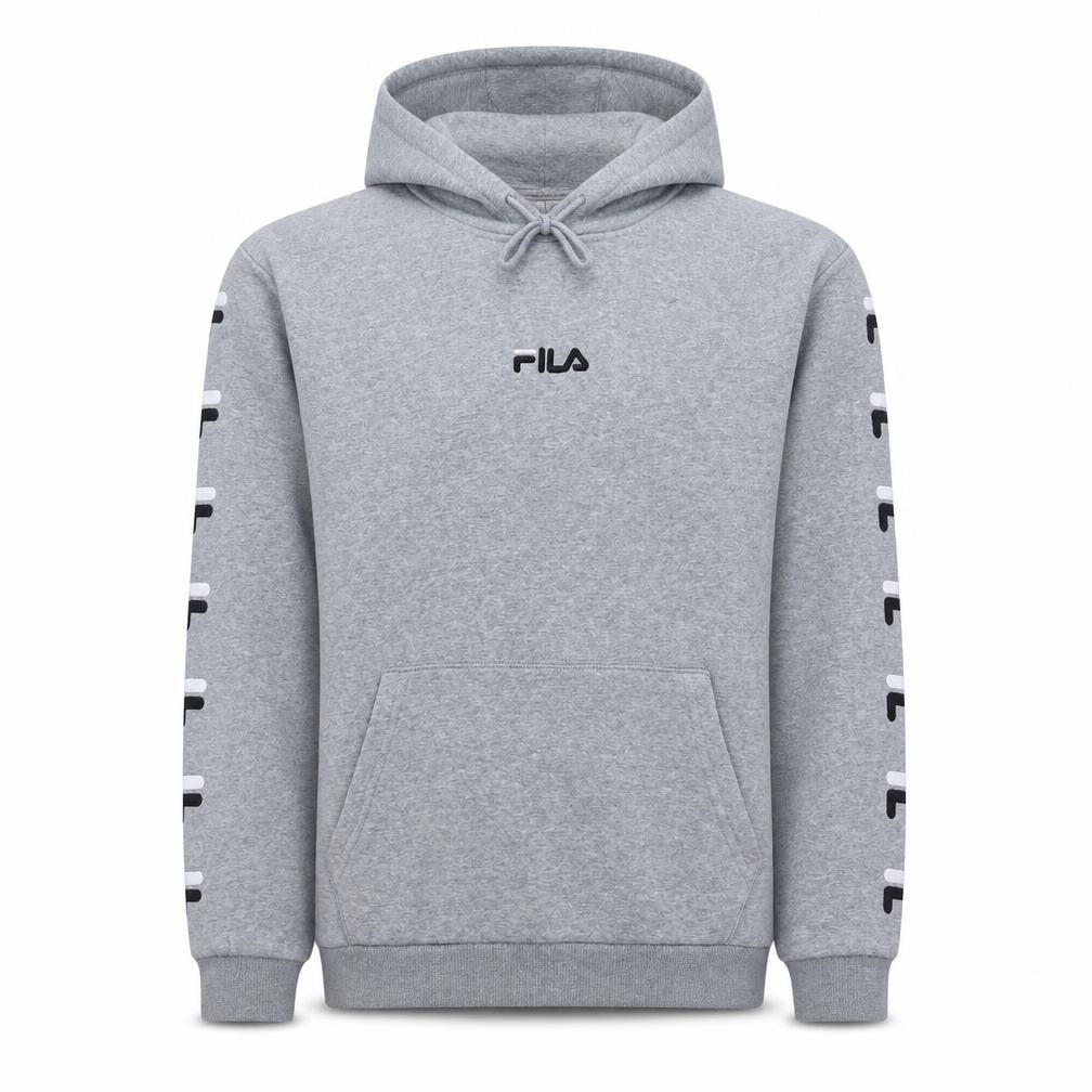 Mens UK Size M FILA Grey Pullover Hoodie