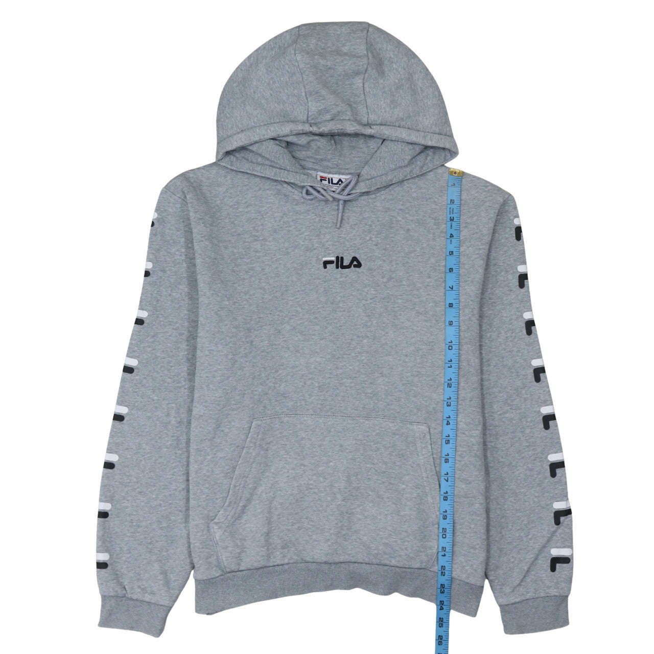 Mens UK Size M FILA Grey Pullover Hoodie
