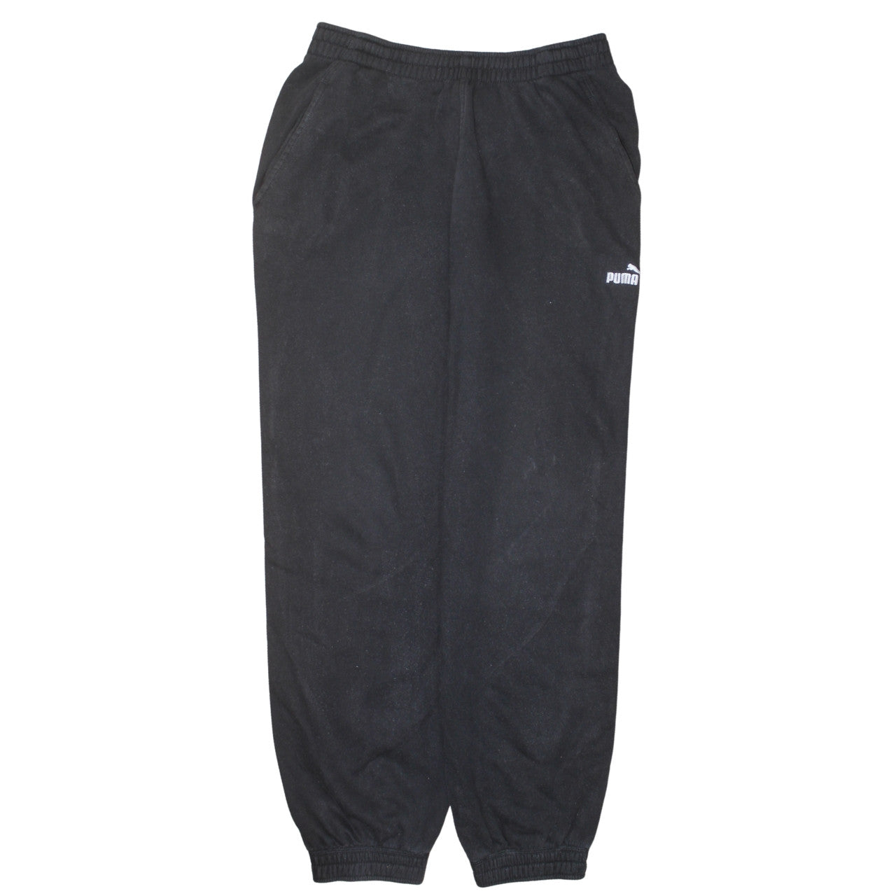 Womens UK Size M PUMA Regular Fit Jogger Black Trousers