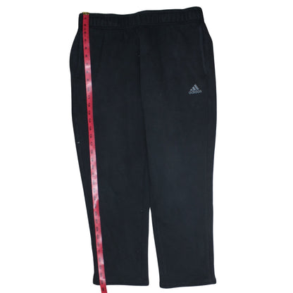 Adidas Womens Black Fleece Sweatpants Size 12 Regular Fit