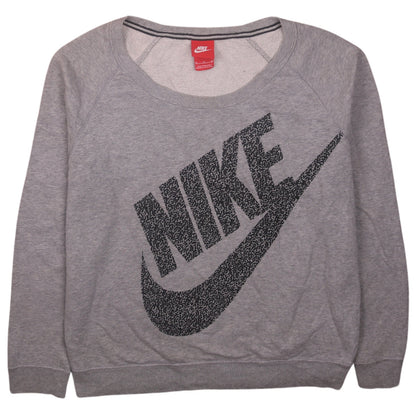 Womens UK Size M Nike Grey Pullover Sweatshirt