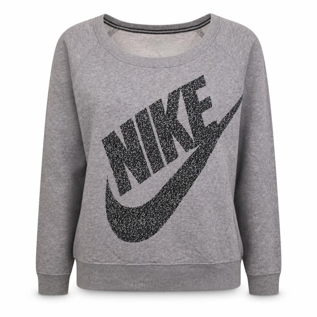 Womens UK Size M Nike Grey Pullover Sweatshirt