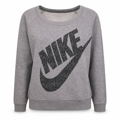 Womens UK Size M Nike Grey Pullover Sweatshirt