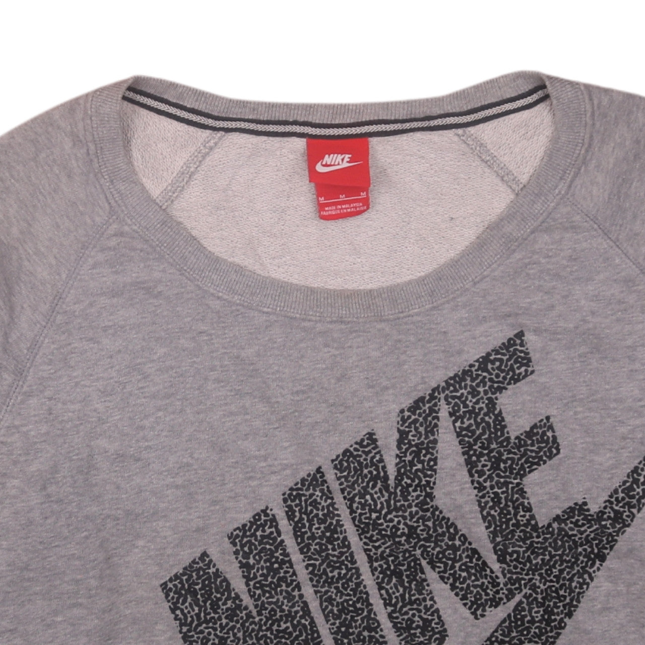 Womens UK Size M Nike Grey Pullover Sweatshirt