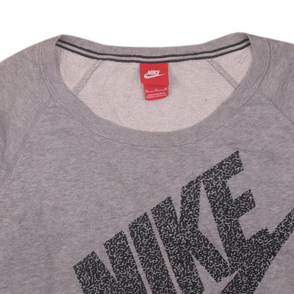 Womens UK Size M Nike Grey Pullover Sweatshirt