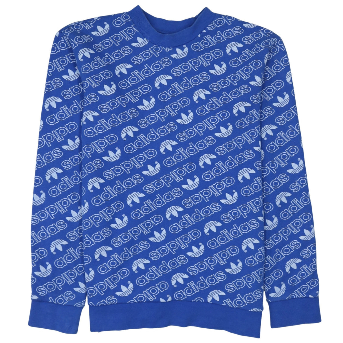 Mens UK Size S adidas Blue Pullover Sweatshirt