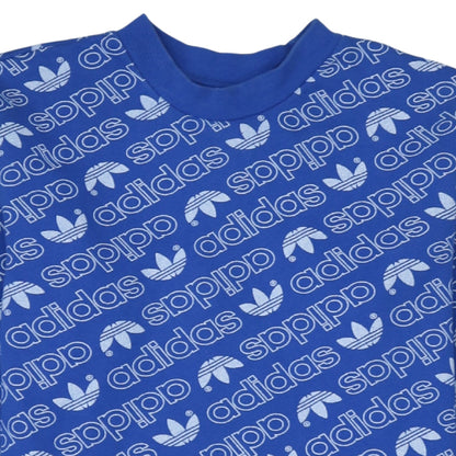 Mens UK Size S adidas Blue Pullover Sweatshirt