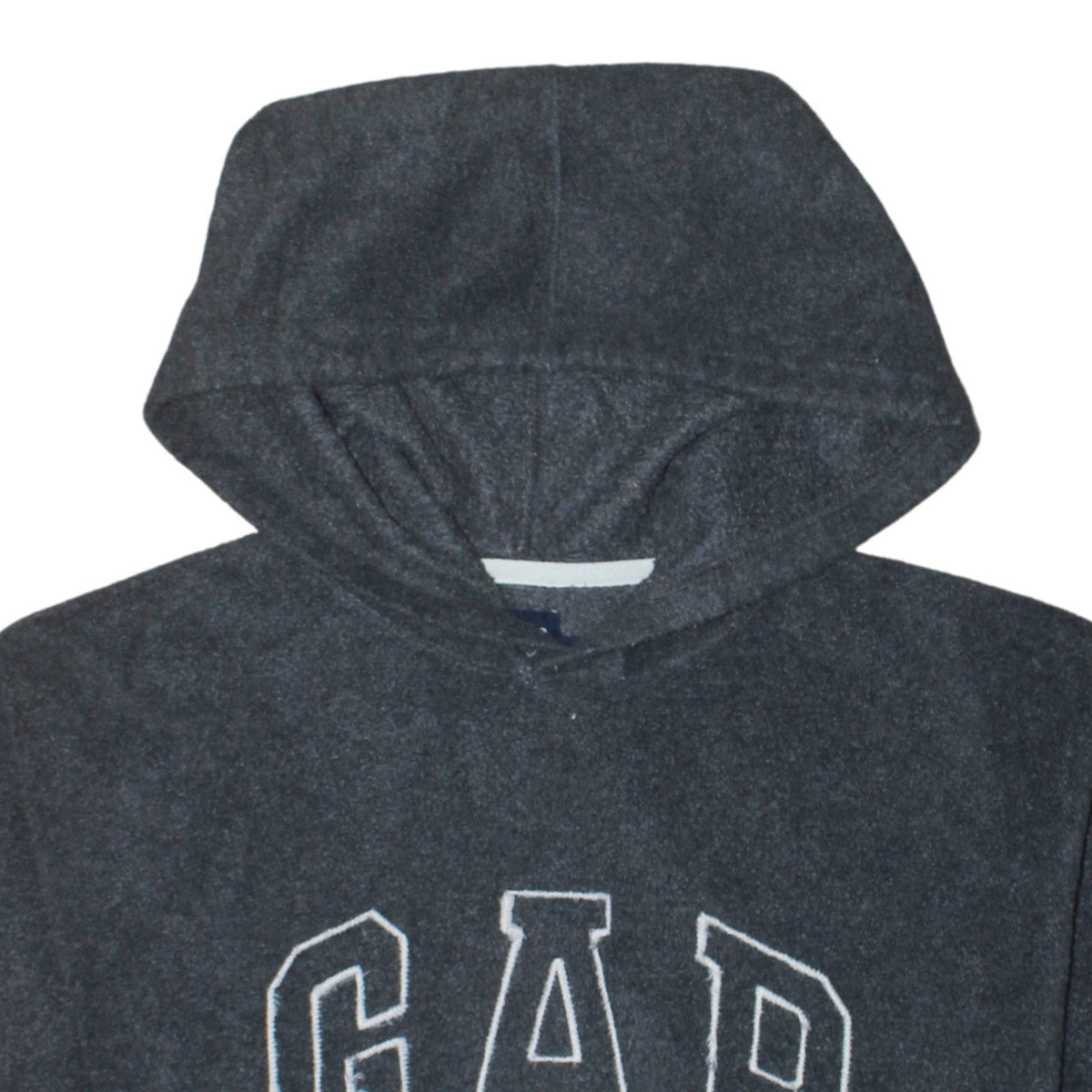 Gap Men Grey Pullover Hoodie M Logo Fleece Sweatshirt