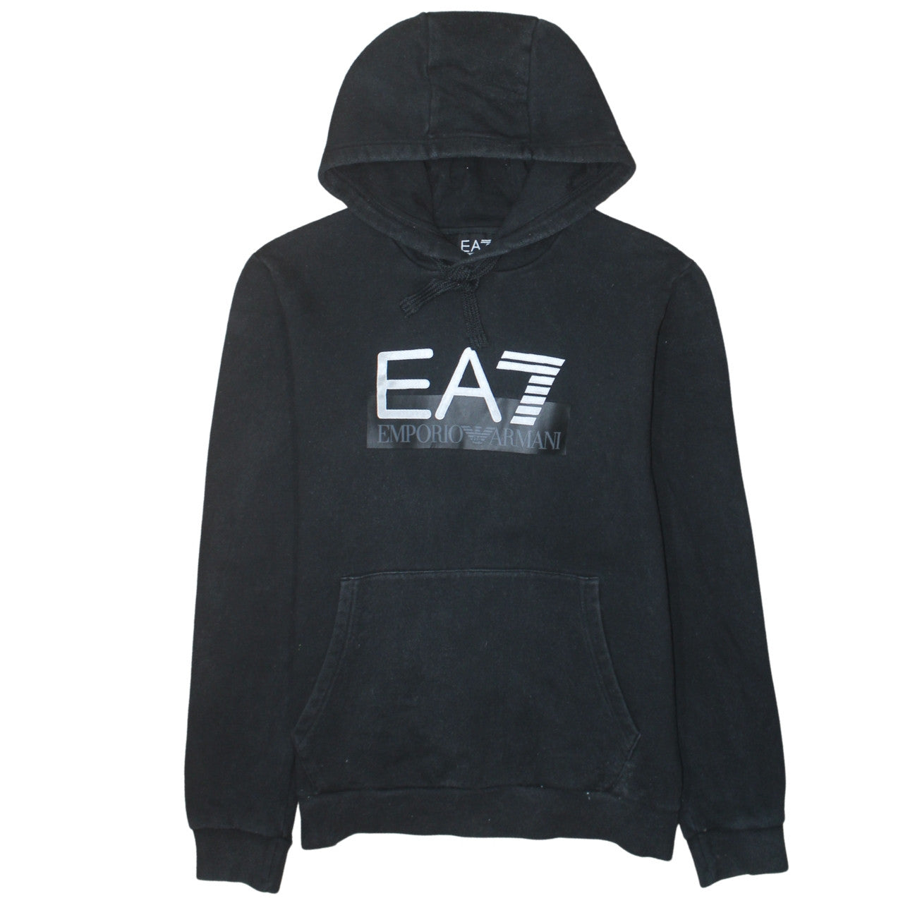 Mens UK Size L Emporio Armani Black Pullover Hoodie