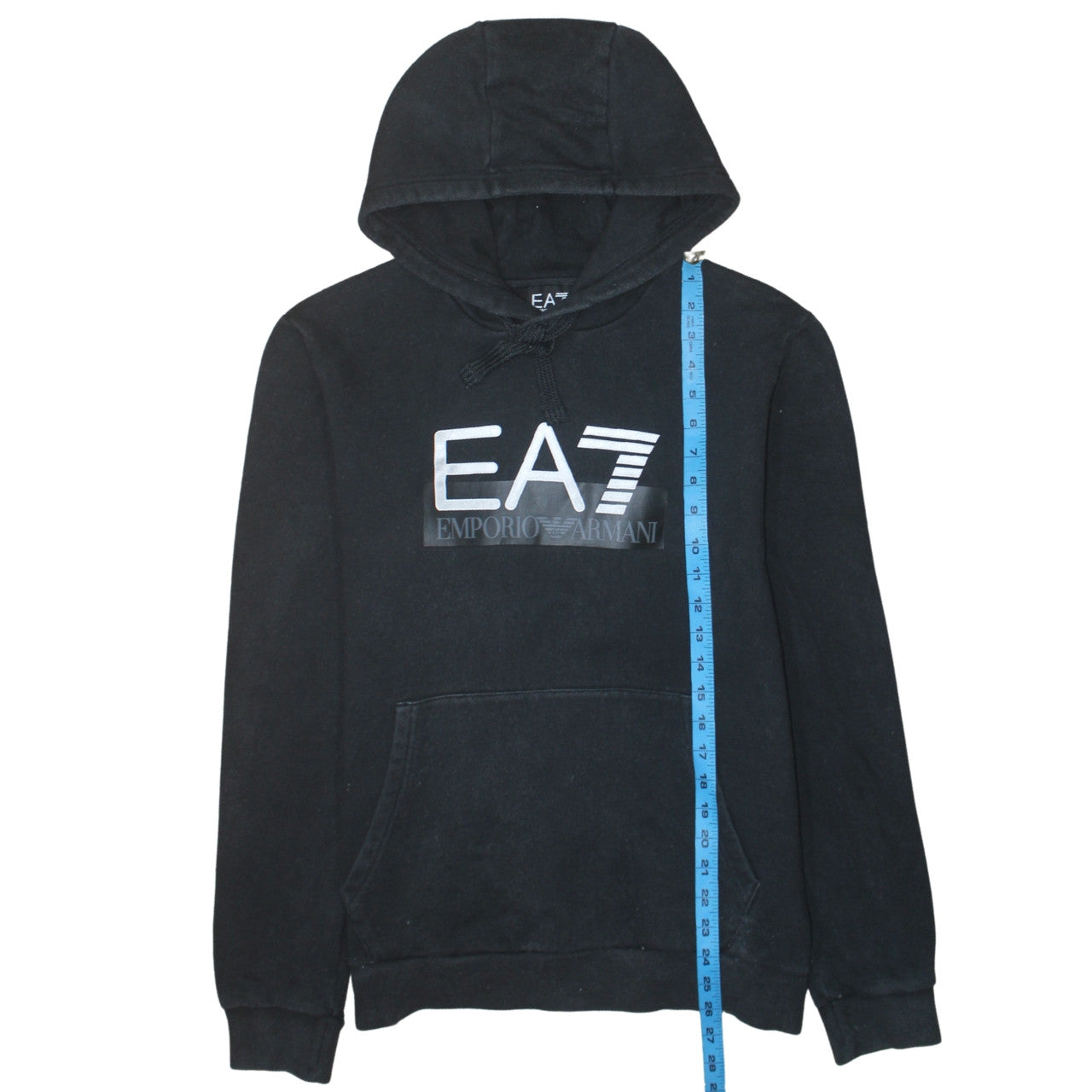 Mens UK Size L Emporio Armani Black Pullover Hoodie