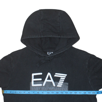 Mens UK Size L Emporio Armani Black Pullover Hoodie