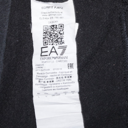 Mens UK Size L Emporio Armani Black Pullover Hoodie