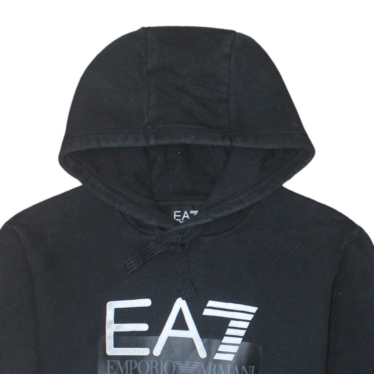 Mens UK Size L Emporio Armani Black Pullover Hoodie