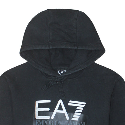Mens UK Size L Emporio Armani Black Pullover Hoodie