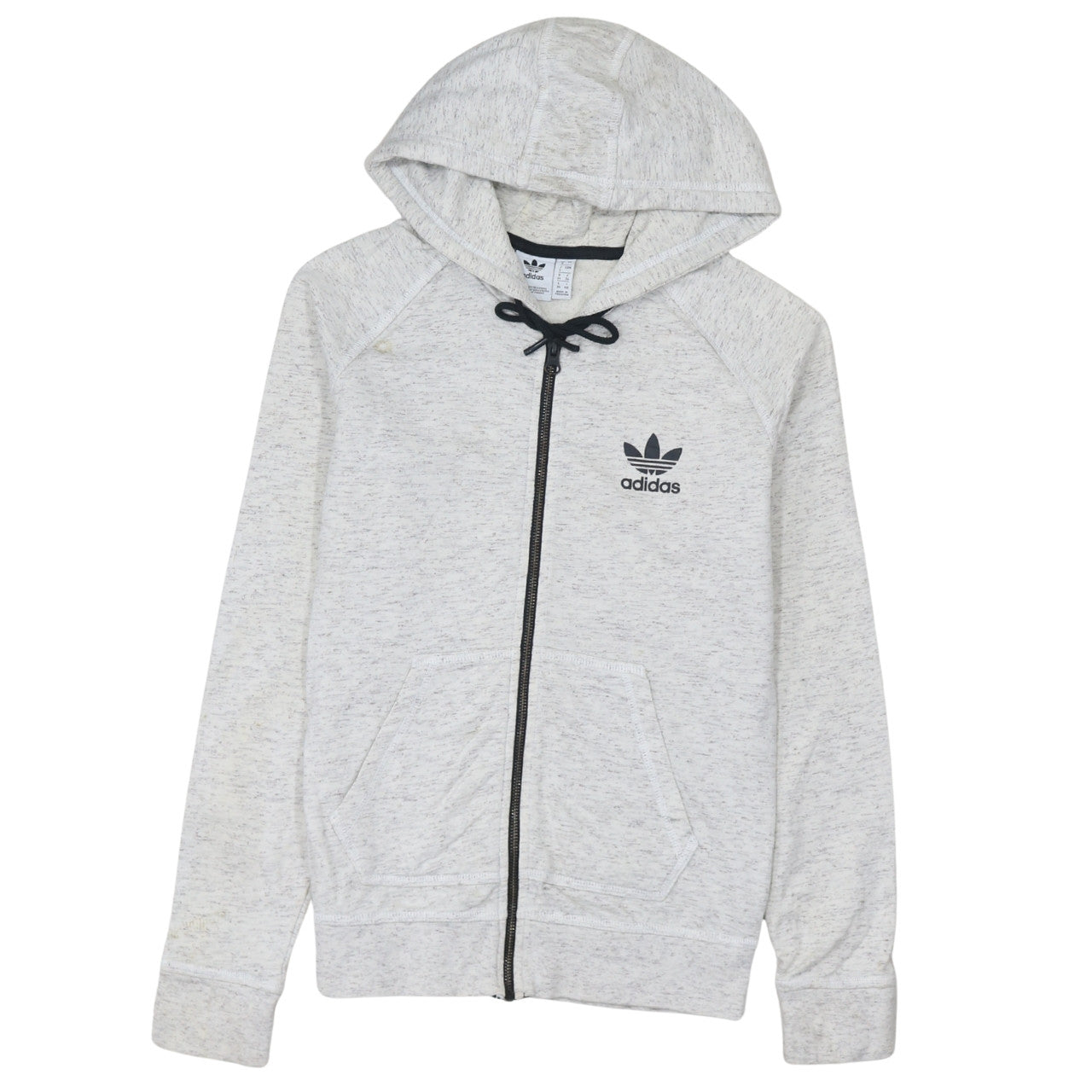 Womens UK Size 8 adidas Grey Full Zip Hoodie