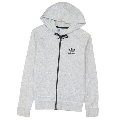Womens UK Size 8 adidas Grey Full Zip Hoodie