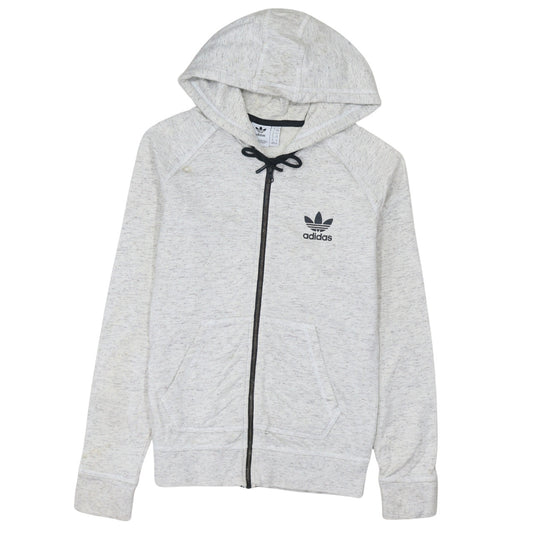 Womens UK Size 8 adidas Grey Full Zip Hoodie