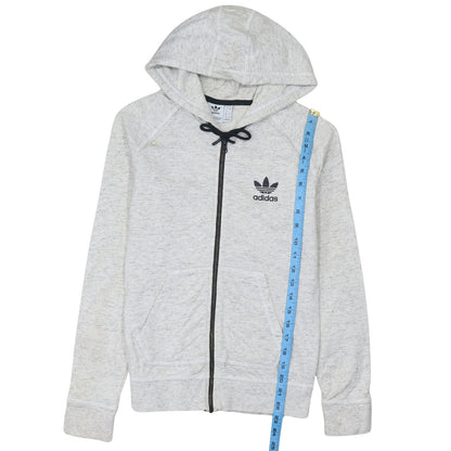 Womens UK Size 8 adidas Grey Full Zip Hoodie