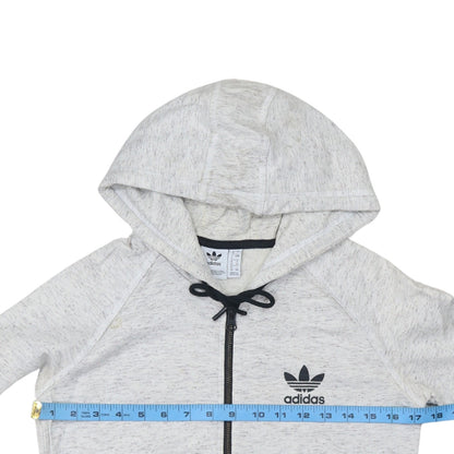 Womens UK Size 8 adidas Grey Full Zip Hoodie