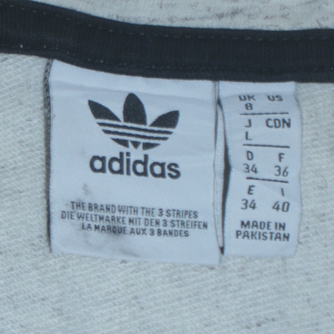 Womens UK Size 8 adidas Grey Full Zip Hoodie