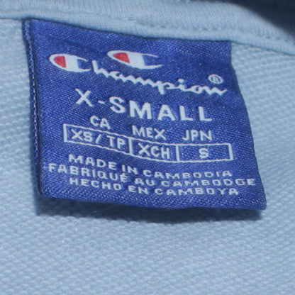 Mens UK Size XS Champion Blue Pullover Hoodie