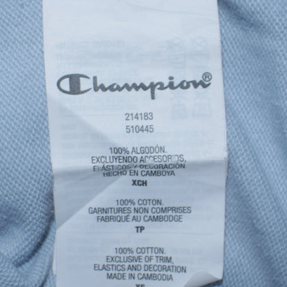 Mens UK Size XS Champion Blue Pullover Hoodie