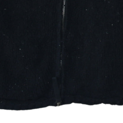 Napapijri Women Black Wool Full Zip Jumper L Winter Casual Knit