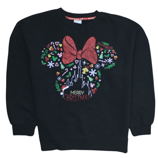 Womens UK Size M Disney Black Pullover Sweatshirt