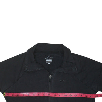 Womens UK Size L Nike Black Full Zip Sweatshirt