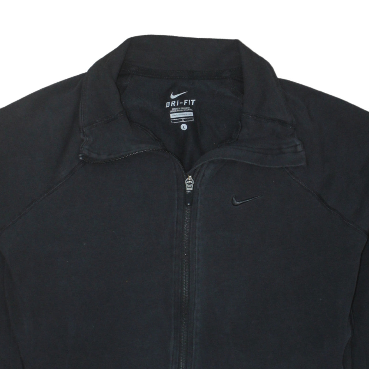 Womens UK Size L Nike Black Full Zip Sweatshirt