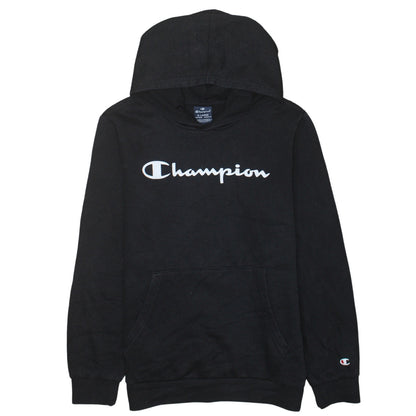 Champion Boys Black Pullover Hoodie 13-14 Years Logo Fleece Sweatshirt
