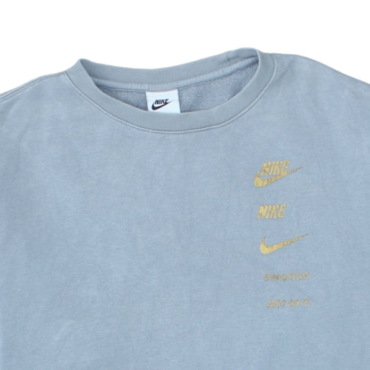 Mens UK Size S Nike Grey Pullover Sweatshirt