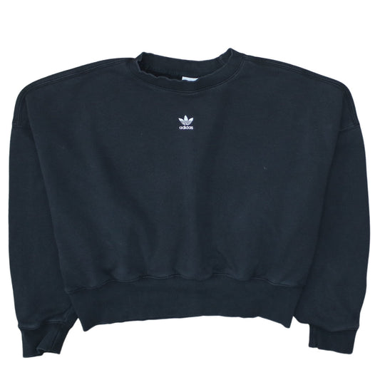 Womens UK Size 8 adidas Black Pullover Sweatshirt