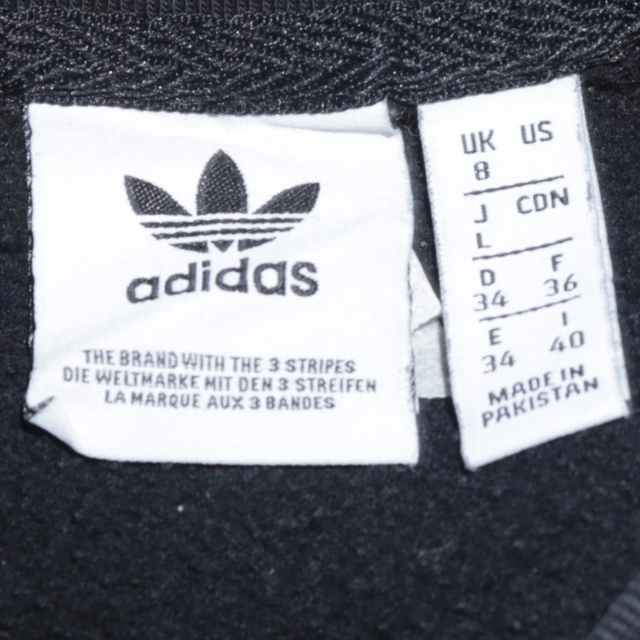 Womens UK Size 8 adidas Black Pullover Sweatshirt