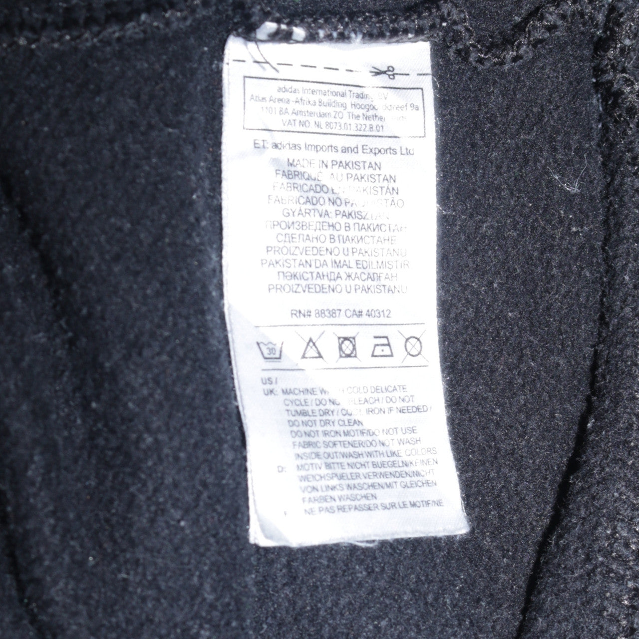 Mens UK Size L adidas Black Pullover Sweatshirt