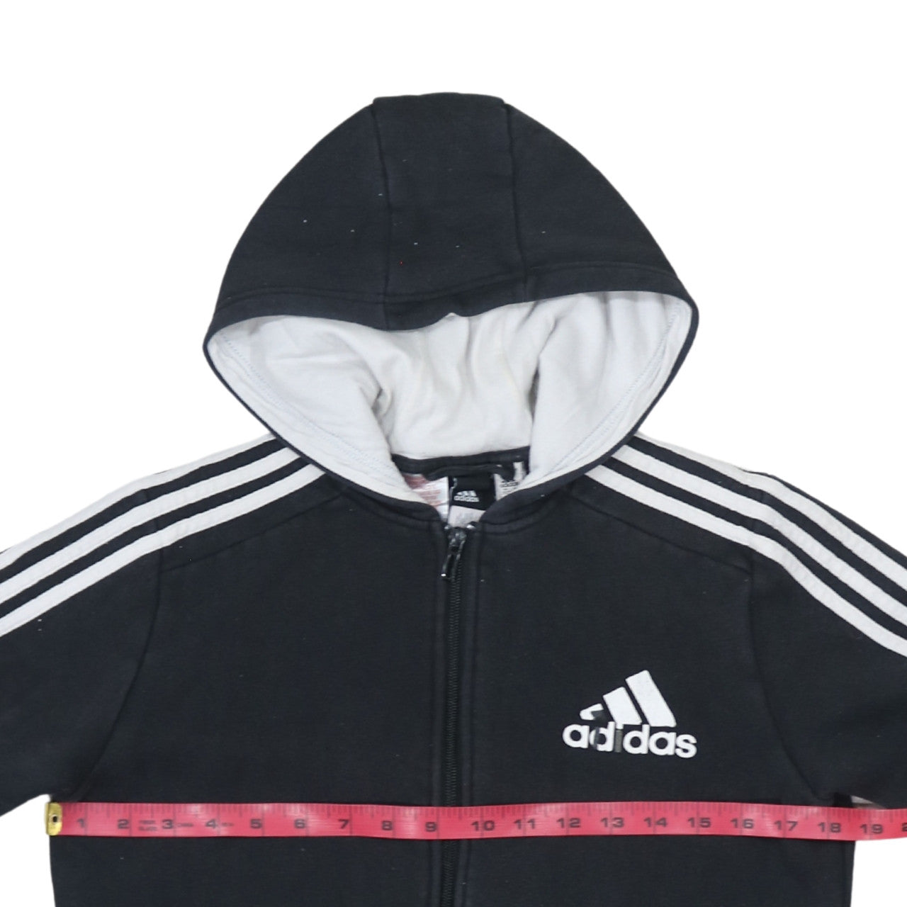 Boys UK Size 10-11 Years adidas Black Full Zip Hoodie