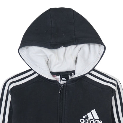 Boys UK Size 10-11 Years adidas Black Full Zip Hoodie