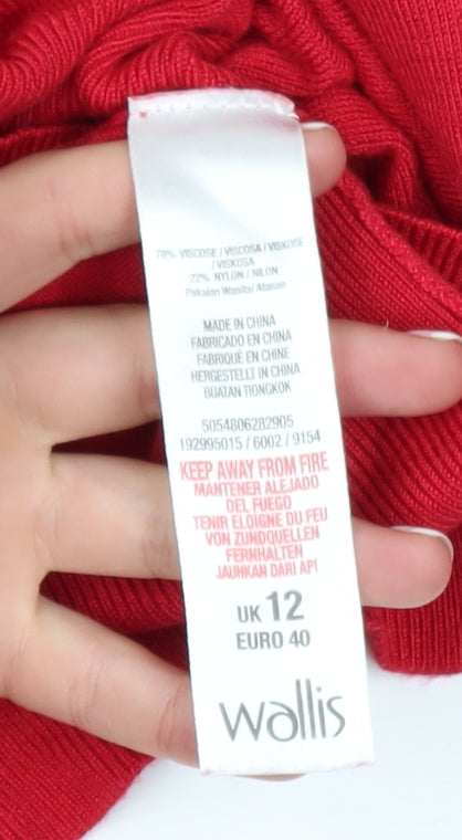 Womens UK Size 12 Wallis Red Pullover Jumper