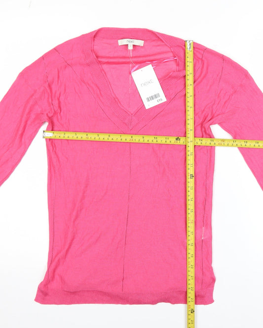 Womens UK Size 8 NEXT Pink Pullover Jumper