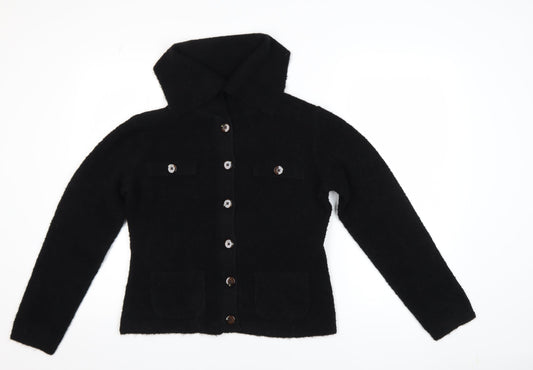 Womens UK Size S Marks and Spencer Black Cardigan Jumper