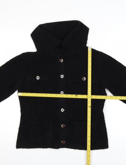 Womens UK Size S Marks and Spencer Black Cardigan Jumper