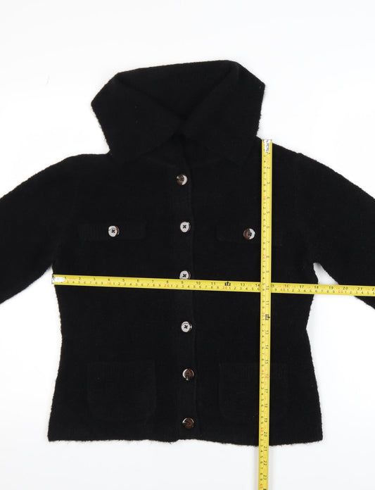 Womens UK Size S Marks and Spencer Black Cardigan Jumper