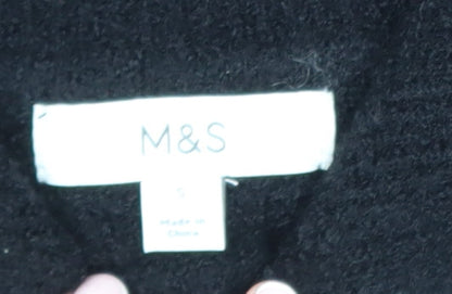 Womens UK Size S Marks and Spencer Black Cardigan Jumper