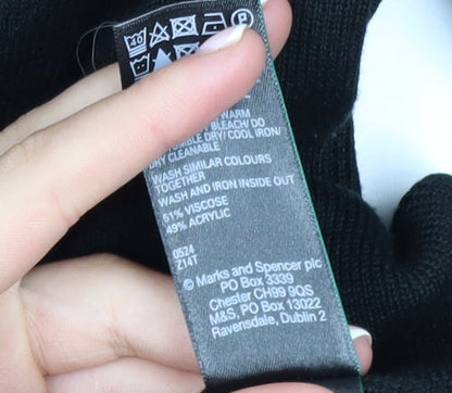 Womens UK Size 22 Marks and Spencer Black Pullover Jumper