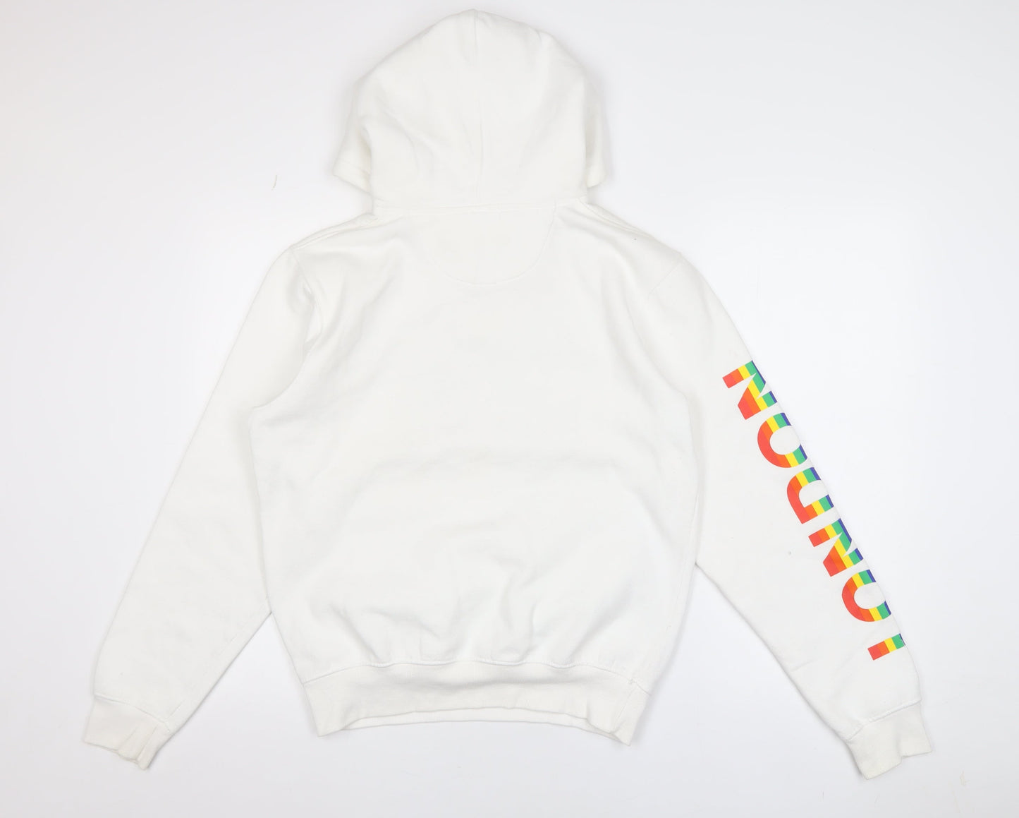 Mens UK Size M Hard Rock White Pullover Hoodie