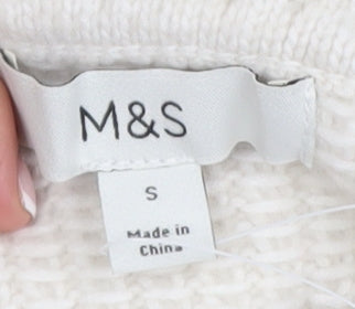 Womens UK Size S Marks and Spencer Ivory Pullover Jumper