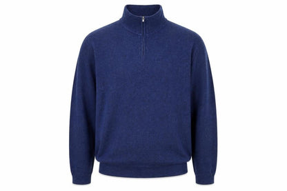 Hudson River Men’s Blue Cotton Blend 1/4 Zip Jumper XL