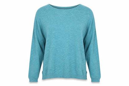 FatFace Women Green Linen Cotton Crew Neck Jumper Size 12
